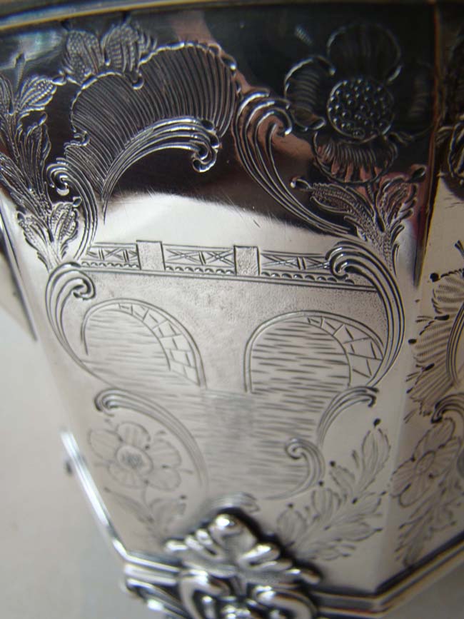 An important silver cup presented in 1846 to the Capt. of the Steamship ALABAMA by the Officers & Soldiers of the 5th Regiment Louisiana Volunteers who were returning home after fighting in the Mexican War.  — image 4